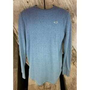 Hollister Mens Blue Gradient Sweater Medium Long Sleeve Lightweight